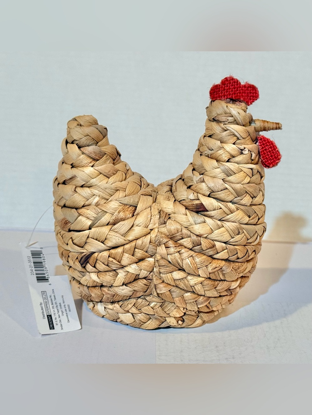 Target Bullseye Playground Easter Large Braided Woven Straw Hen Figurine BNWT
